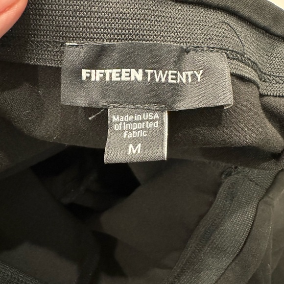 FifteenTwenty Stretch Twill black pants with silver button - Picture 3 of 4